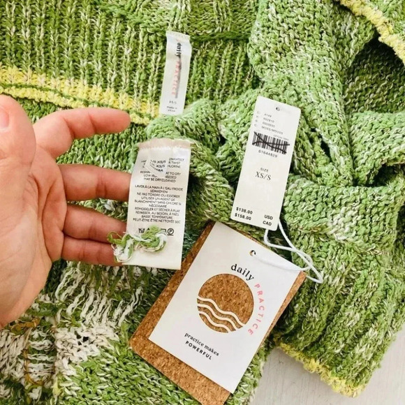 Anthropologie Daily Practice Palm Frond Cardigan Size XS / S NWT $138 - Picture 6 of 8